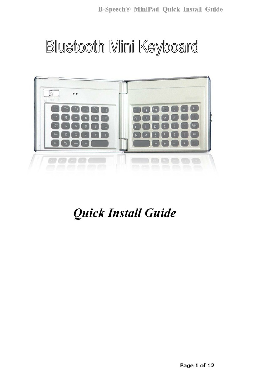 B-Speech MiniPad User manual