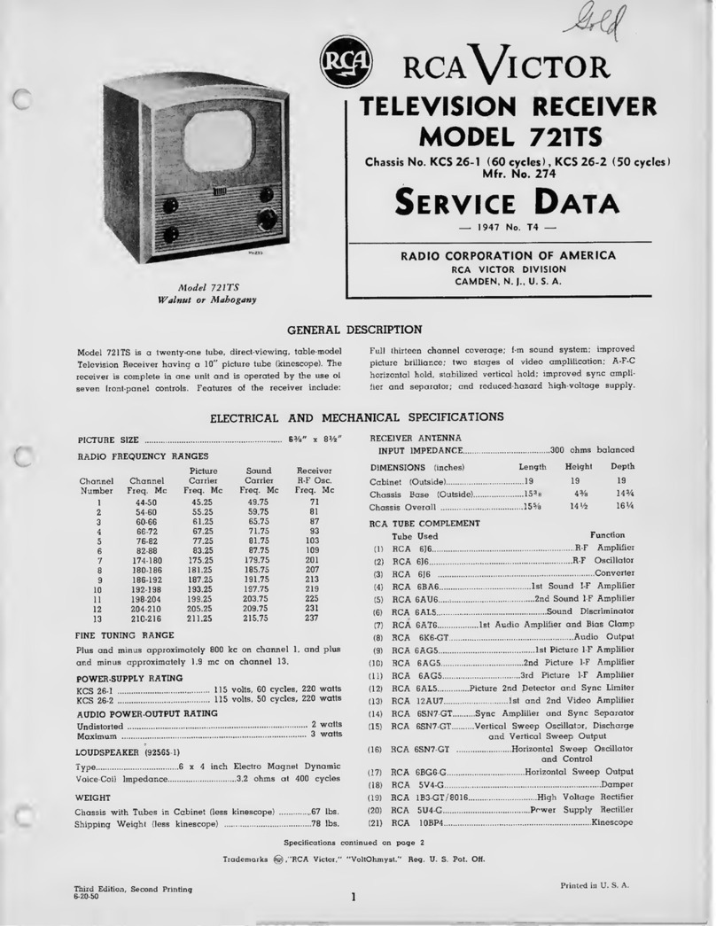 RCAVICTOR 721TS Service data