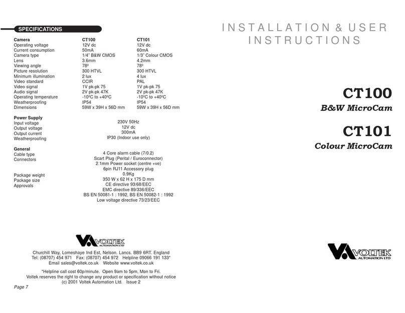 Voltek CT100 Installation & user's instructions