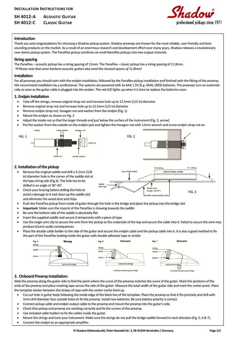 Shadow SH 4012-A installation instructions