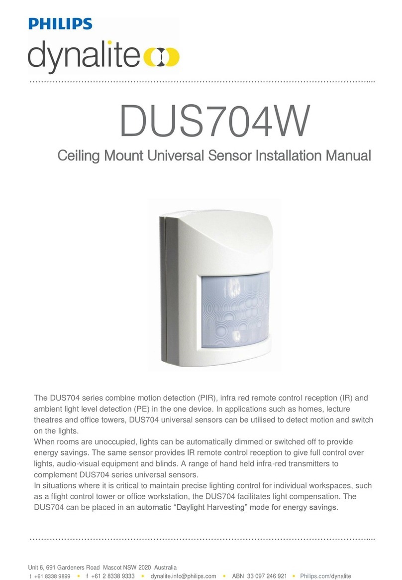 Philips Dynalite DUS704W User manual Philips Dynalite DUS704W User manual