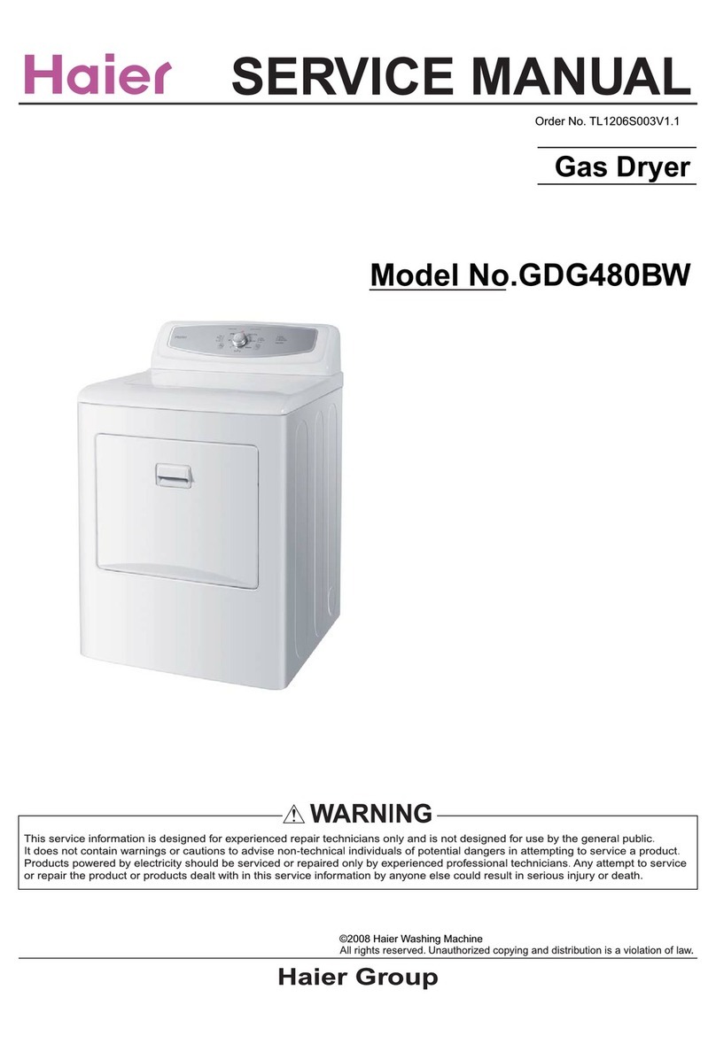 Haier GDG480BW User manual