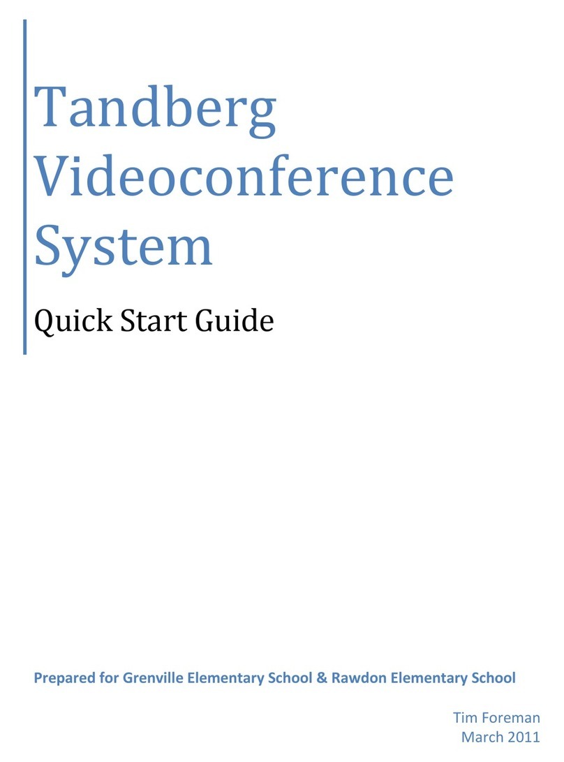 TANDBERG VideoconferenceSystem User manual