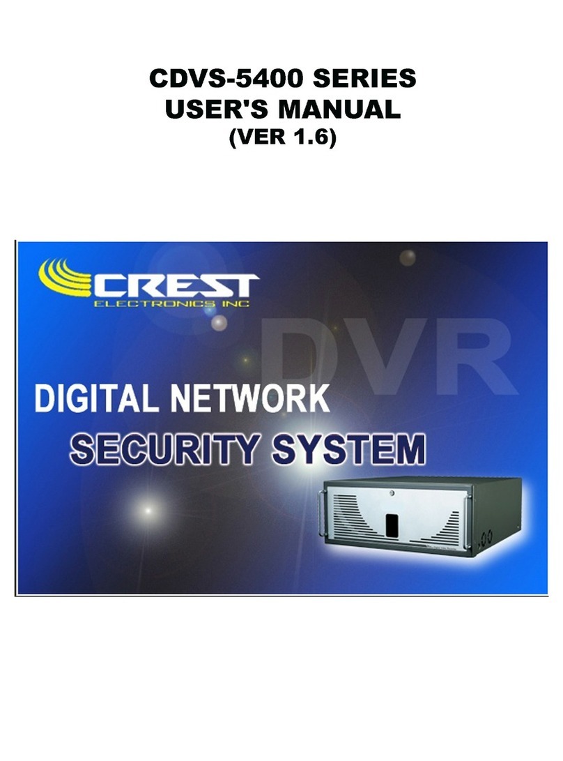Crest Electronics CDVS-5400 SERIES User manual