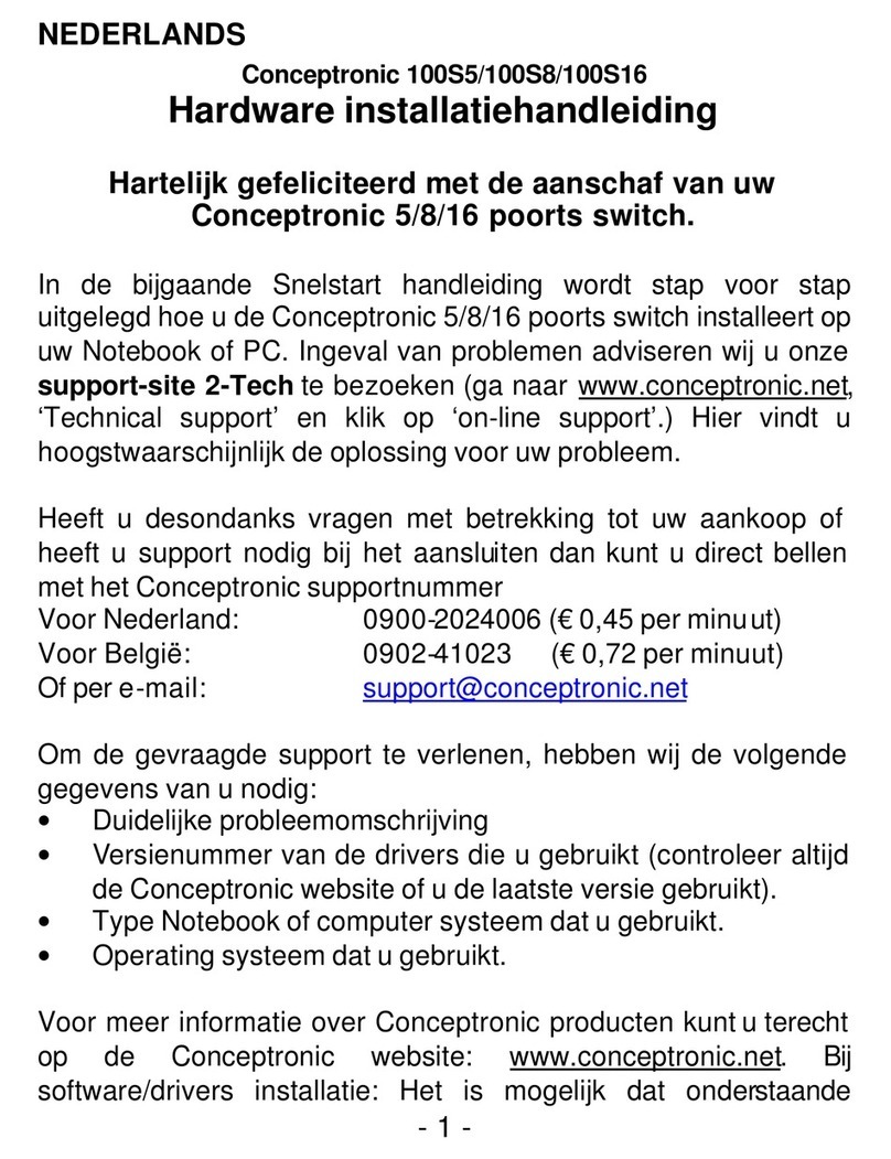 Conceptronic 100S5 Hardware installation guide Conceptronic 100S5 Hardware installation guide