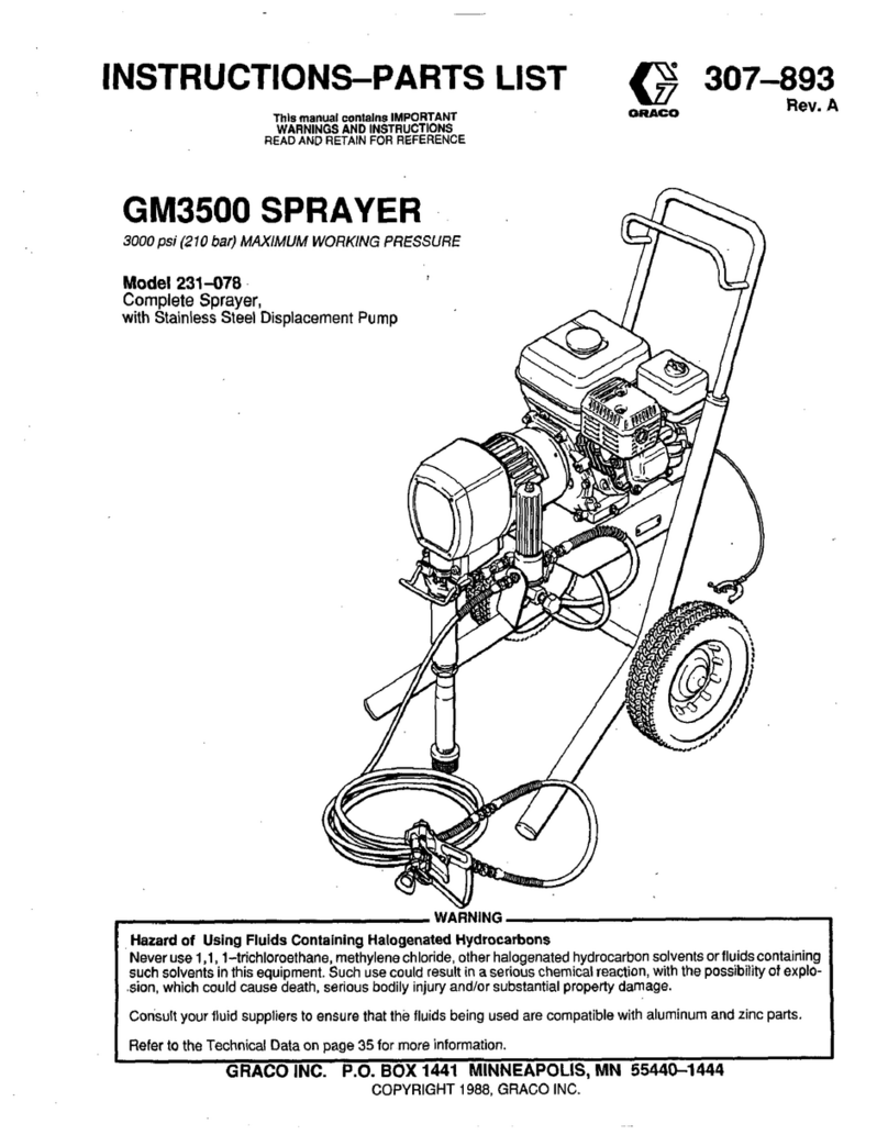 Graco GM3500 SPRAYER 231-078 Datasheet Graco GM3500 SPRAYER 231-078 Datasheet