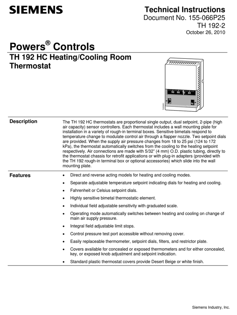 Siemens TH 192 HC Technical instructions