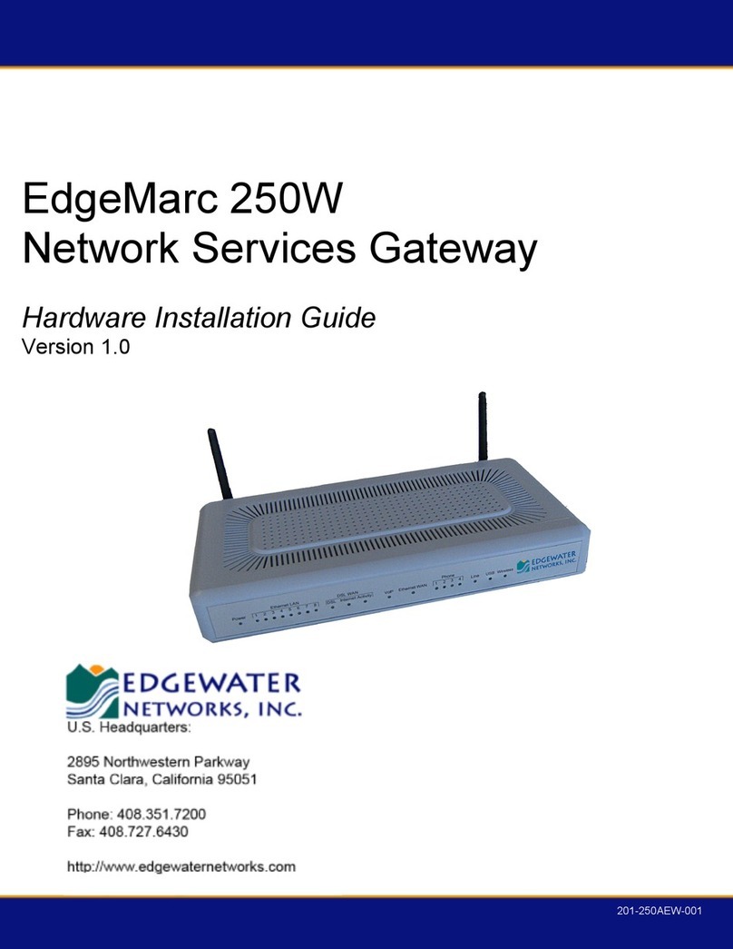 Edgewater Networks EdgeMarc 250W Manual Edgewater Networks EdgeMarc 250W Manual