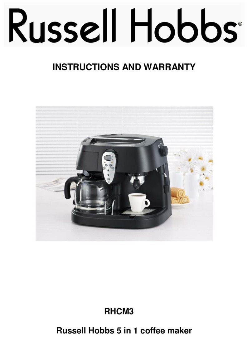 Russell Hobbs RHCM3 Instructions and warranty
