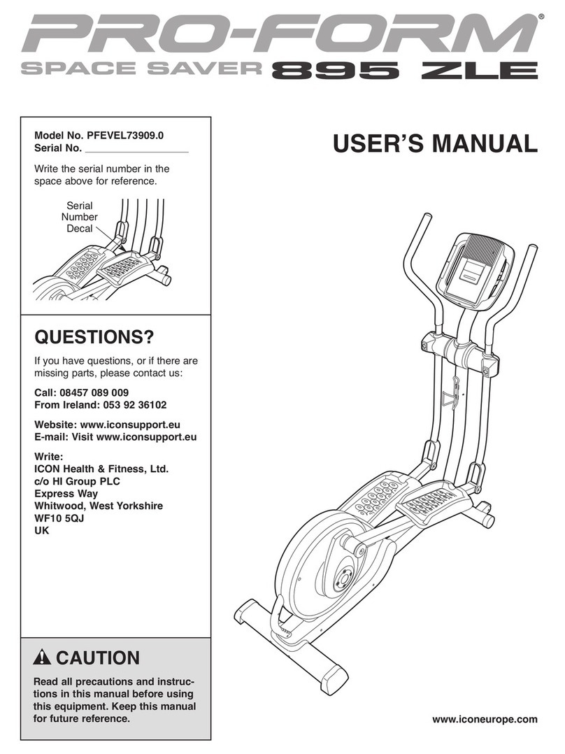 Pro-Form Space Saver 895 ZLE User manual Pro-Form Space Saver 895 ZLE User manual
