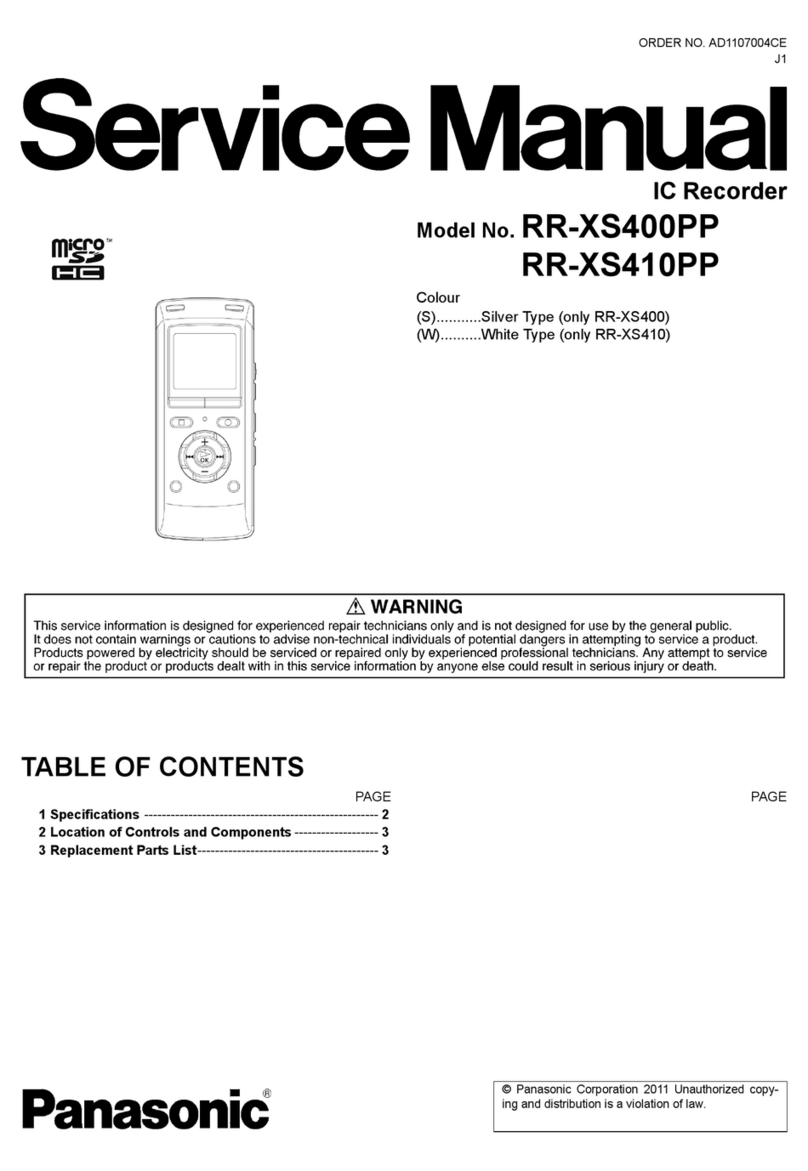 Panasonic RR-XS400PP User manual