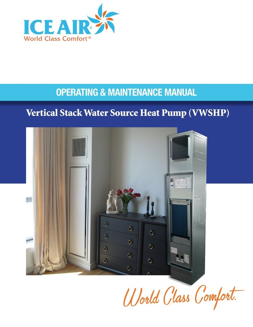 ICE AIR Vertical Stack Water Source Heat Pump Installation and operation manual