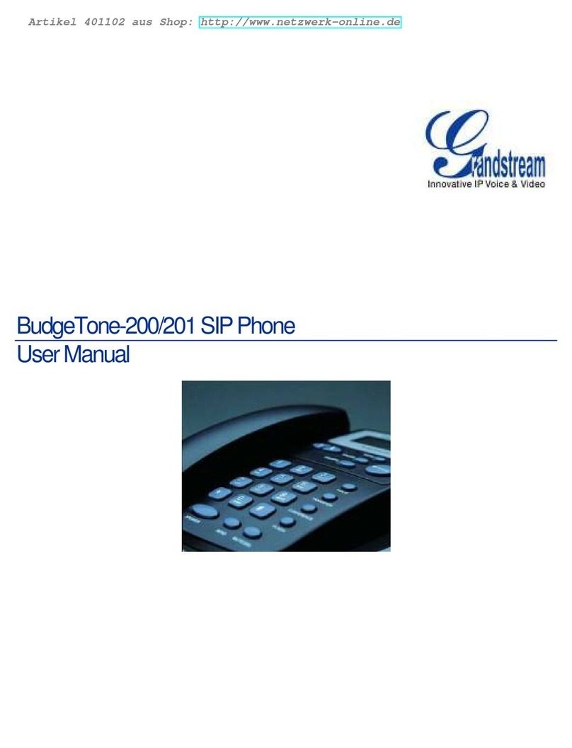 Grandstream Networks BudgeTone 200 User manual Grandstream Networks BudgeTone 200 User manual