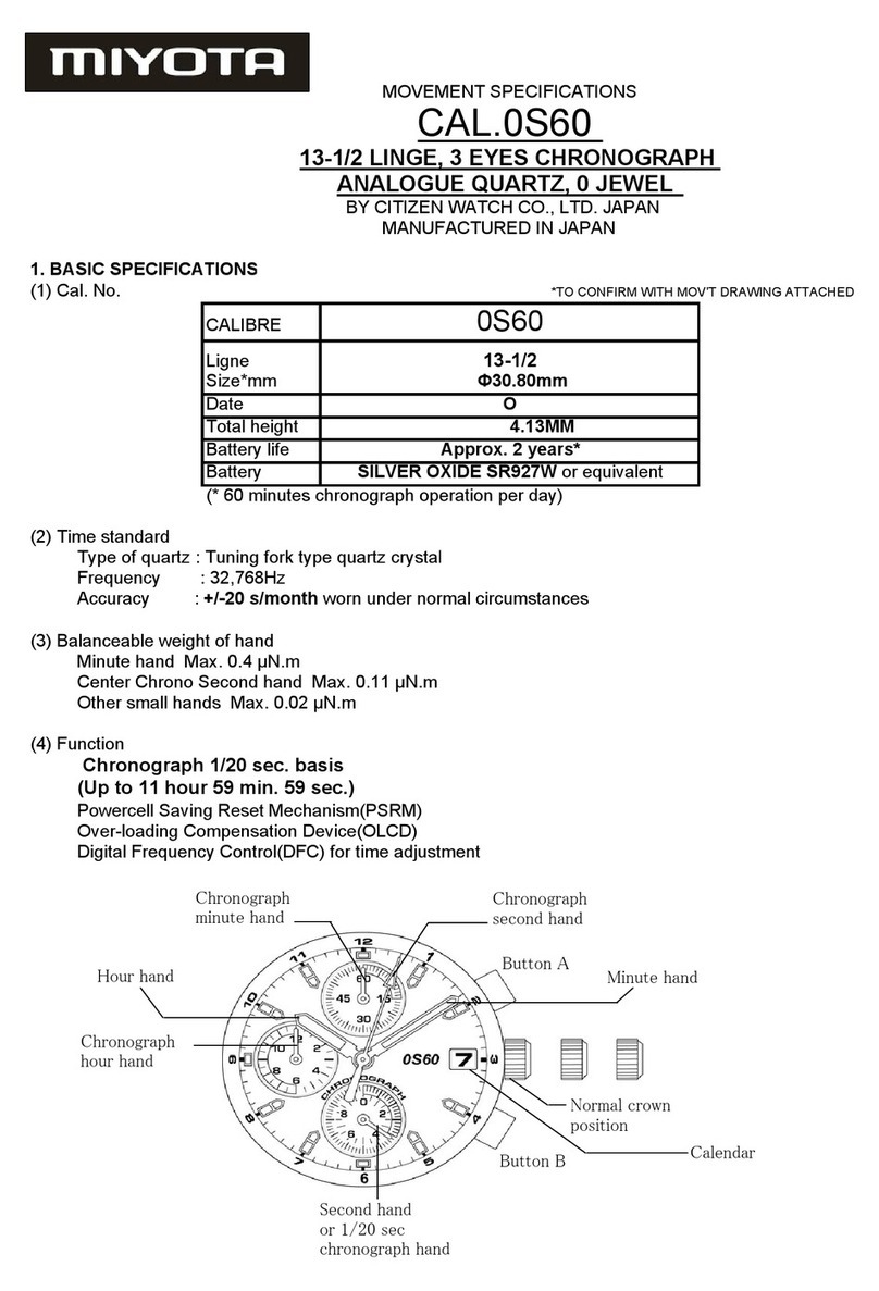 Citizen 0S60 instruction manual