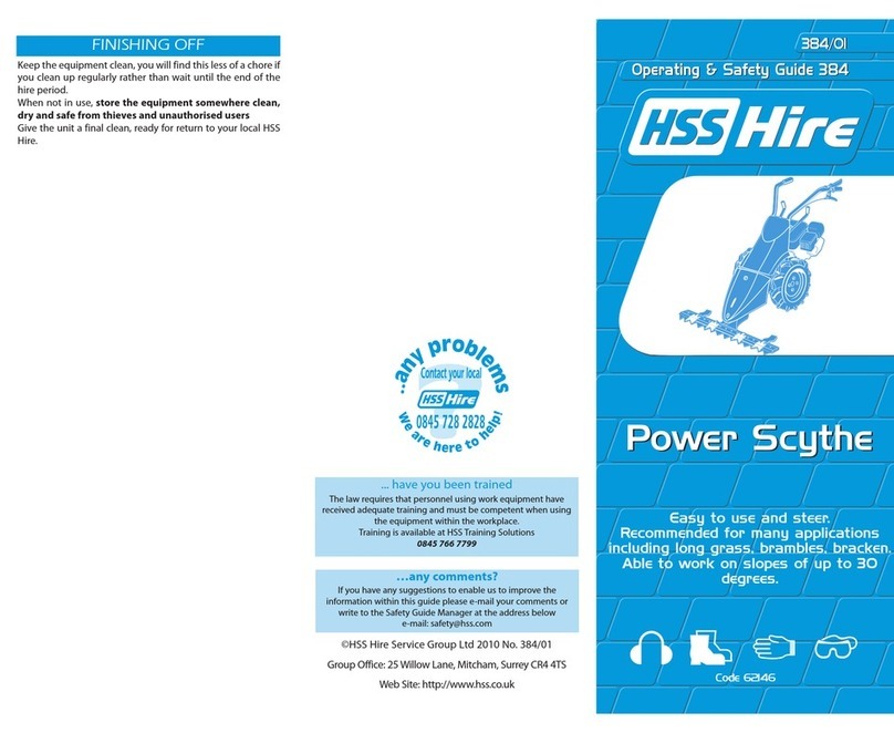 HSS Hire Power Scythe Operating & safety guide