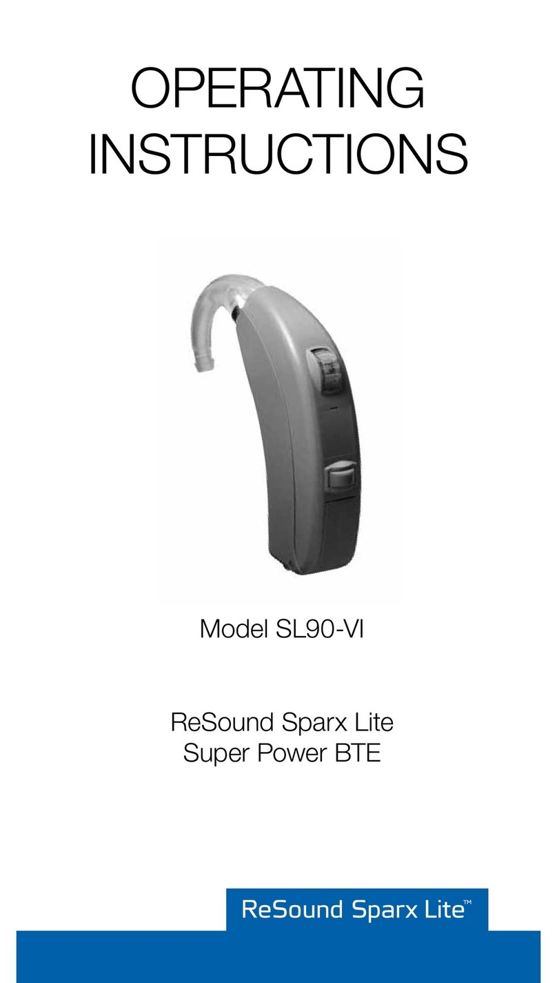 ReSound Sparx Lite SL90-V operating instructions