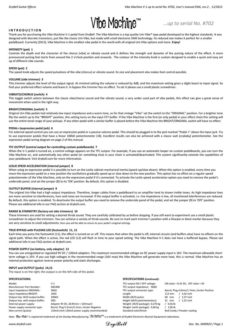 DryBell Vibe Machine V-1 user manual