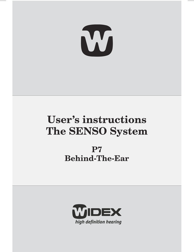 Widex P7 User manual