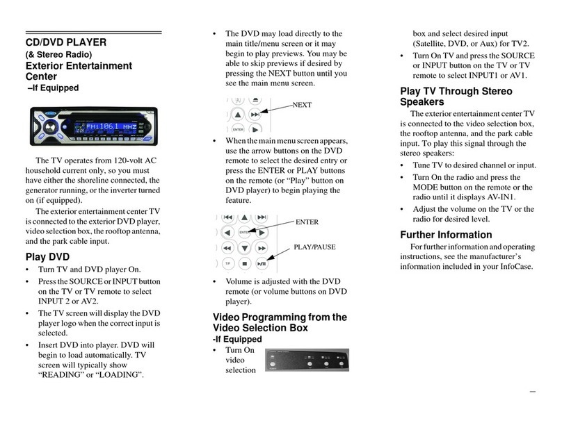 Winnebago CD/DVD PLAYER & STEREO RADIO ALARM CLOCK User manual