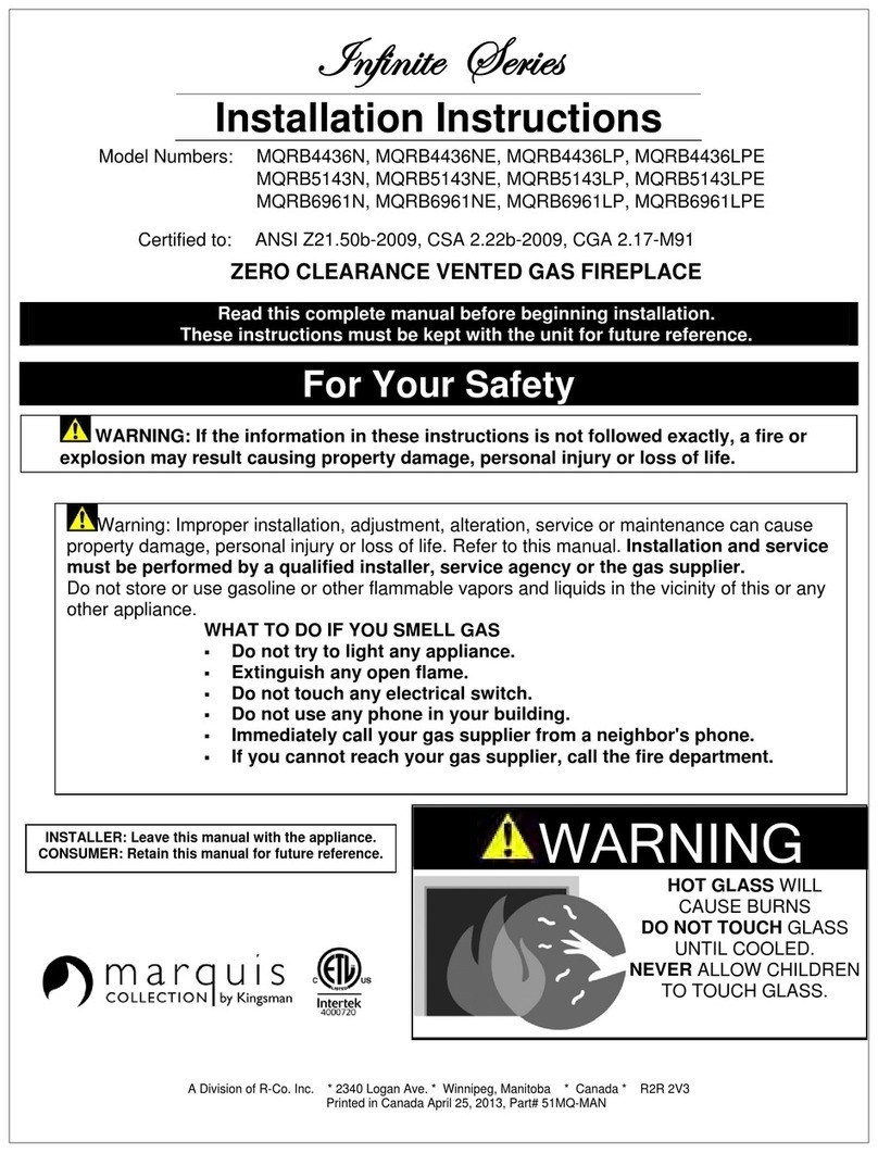 Marquis MQRB4436N Infinite Series User manual