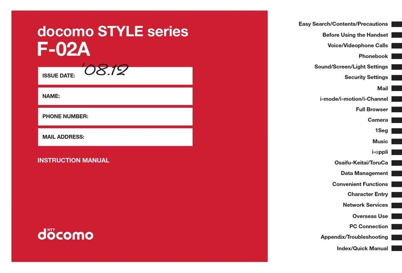 Docomo Style F-02A User manual Docomo Style F-02A User manual