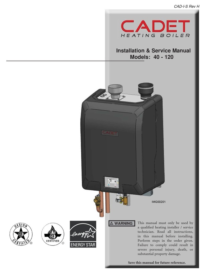 Cadet 40 - 120 Installation and service manual