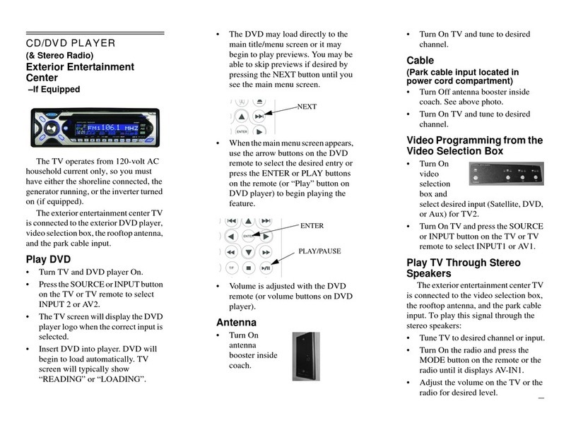 Winnebago CD/DVD PLAYER& STEREO RADIO ALARM CLOCK Operation guide