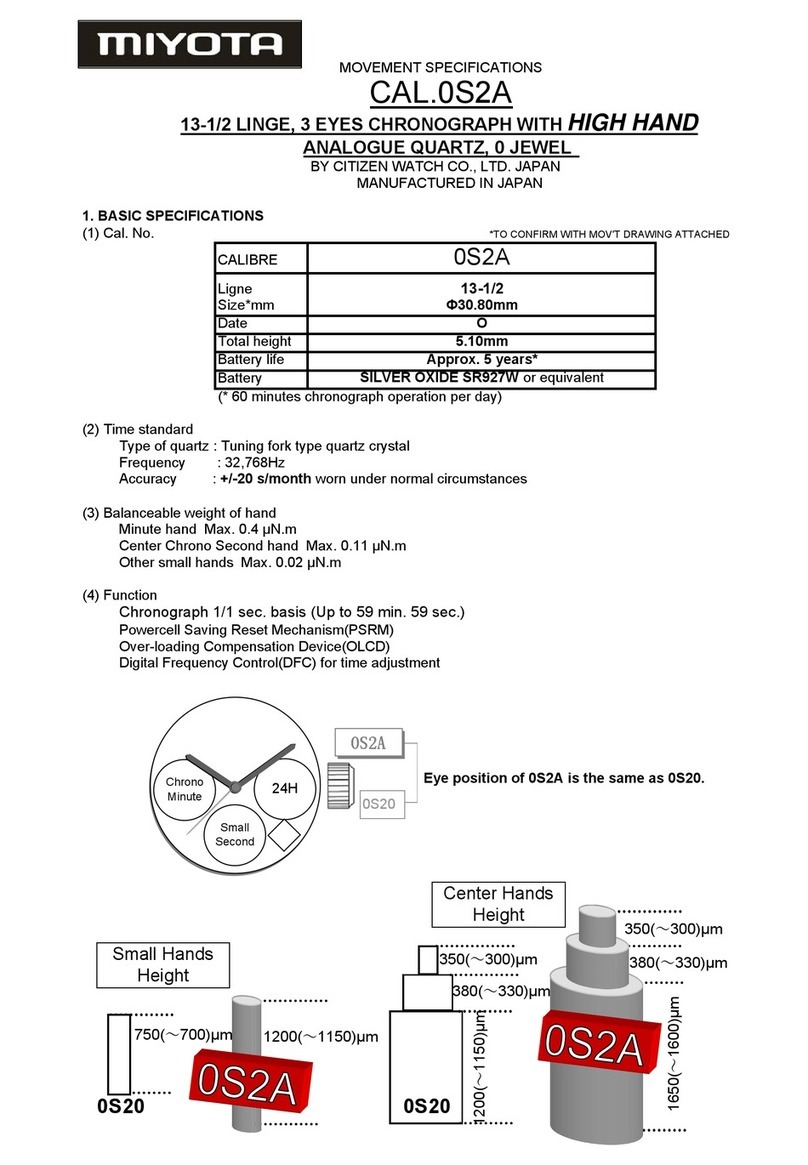 Citizen 0S2A instruction manual