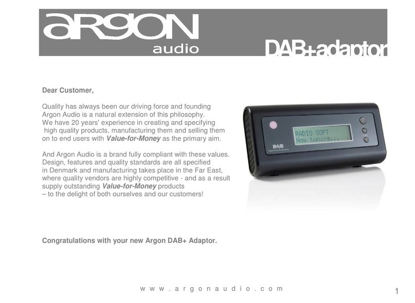 argon audio DAB+ Adaptor User manual