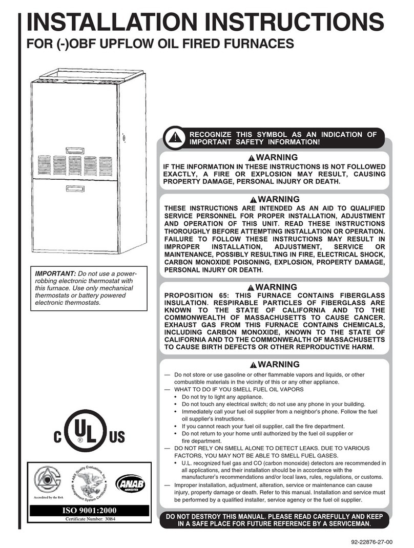 Rheem OBF Series installation instructions