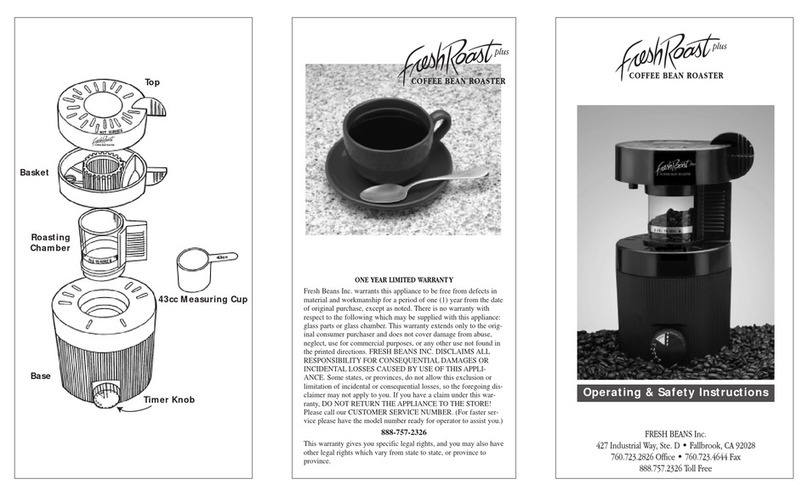 Fresh Beans Fresh Roast Plus Operating/safety instructions Fresh Beans Fresh Roast Plus Operating/safety instructions