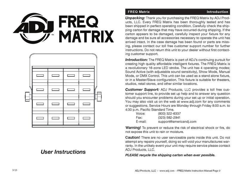 ADJ FREQ Matrix User instructions