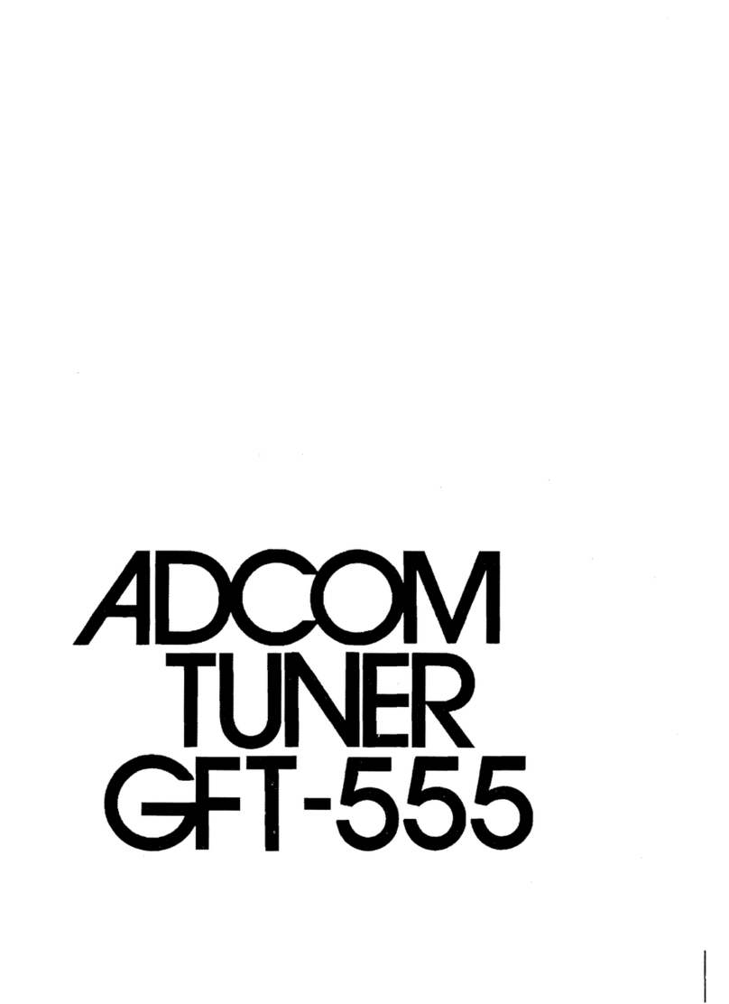 Adcom GFT-555 owner's manual