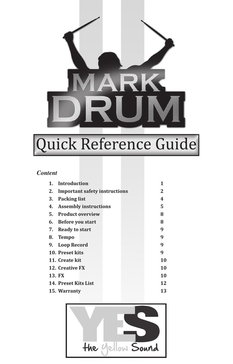 Mark Drum YES Quick reference guide
