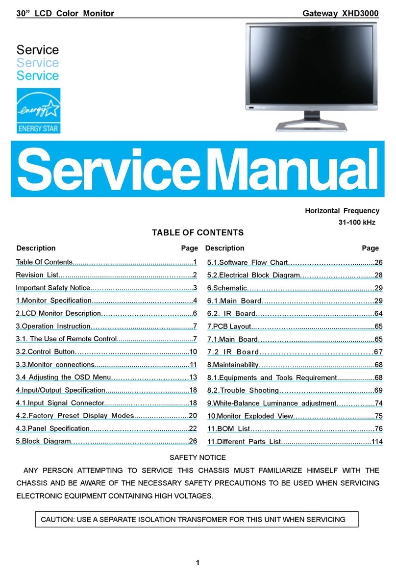 Gateway XHD3000 User manual