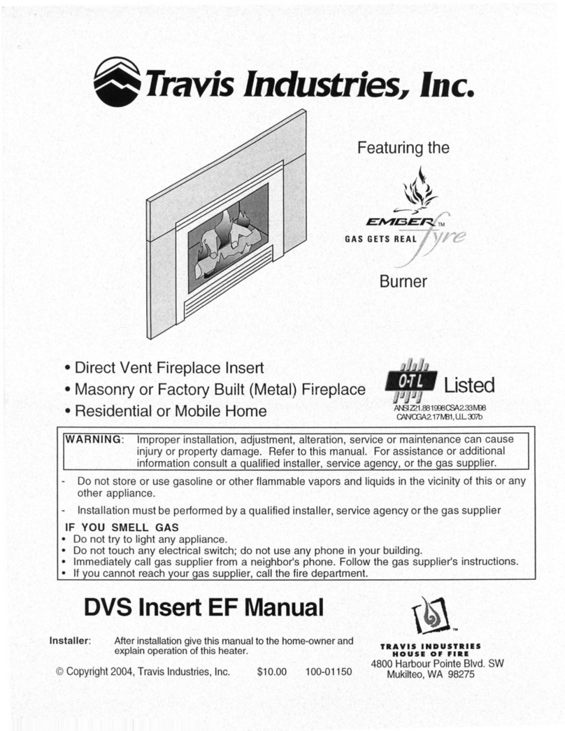 Travis Industries DVS EF Insert User manual