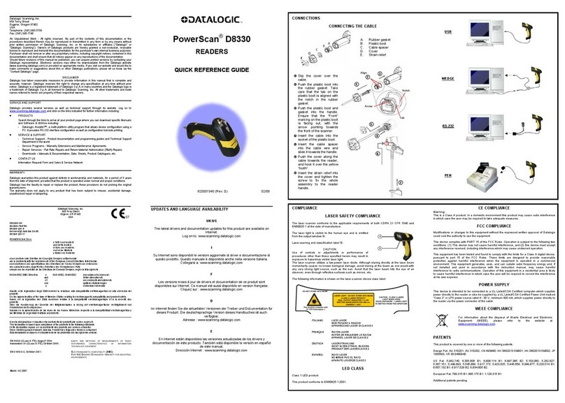 Datalogic PowerScan D8330 User manual