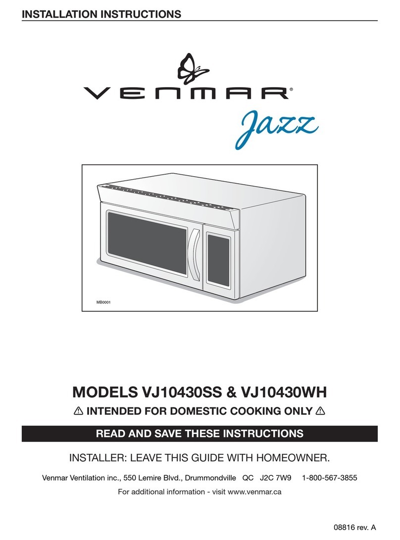 Venmar Jazz VJ10430SS User manual