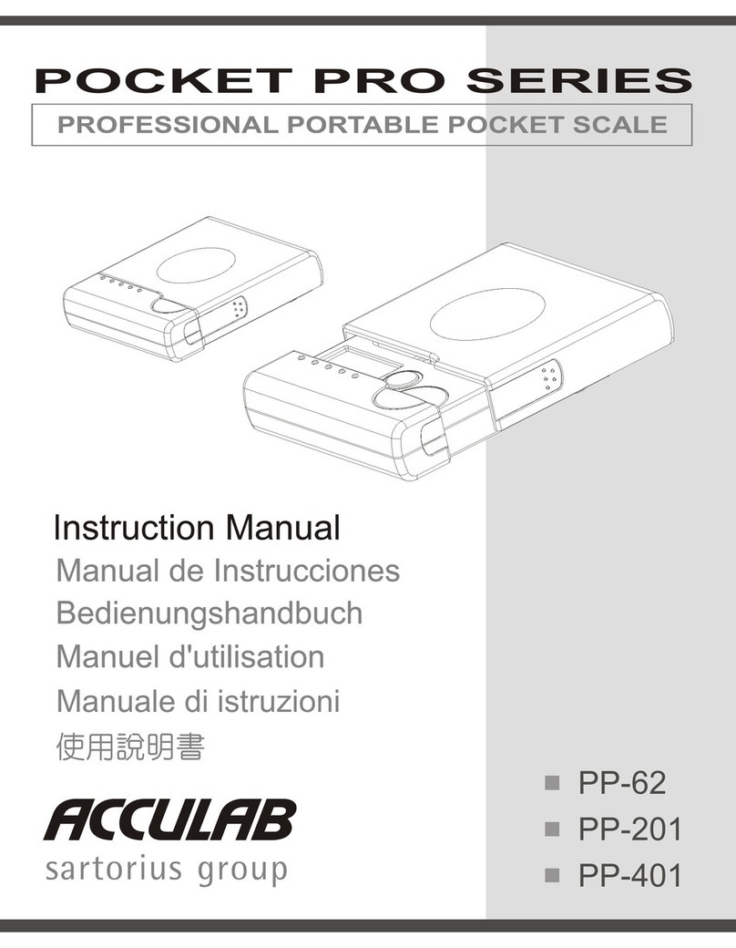 Acculab PP-62 instruction manual