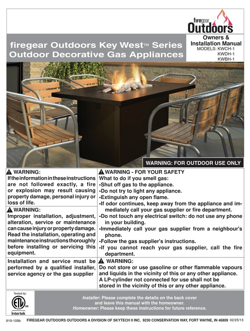 Firegear Key West KWCH-1 Quick start guide
