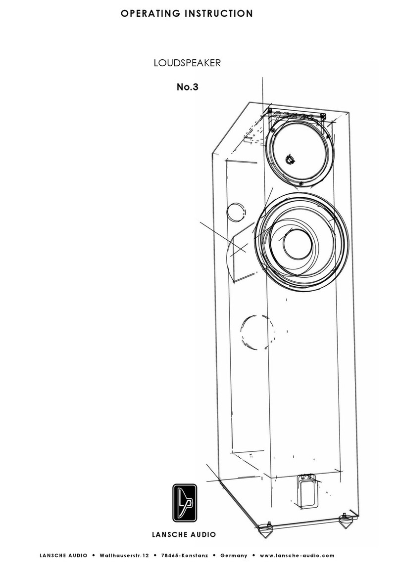 LANSCHE AUDIO No.3 operating instructions