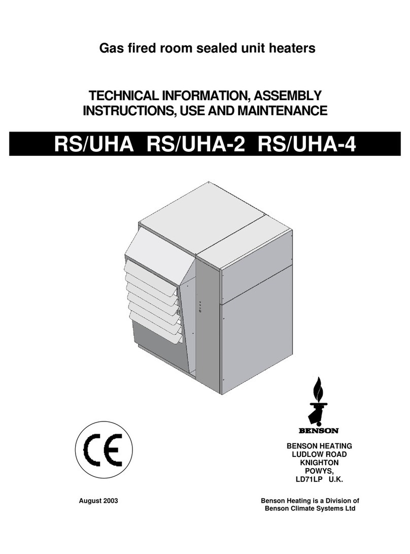 BENSON RS UHA Assembly and use manual
