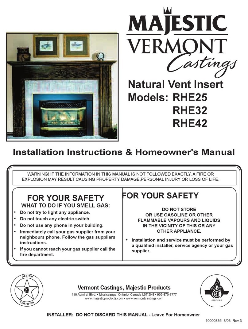 Majestic Vemont Castings RHE25 User manual