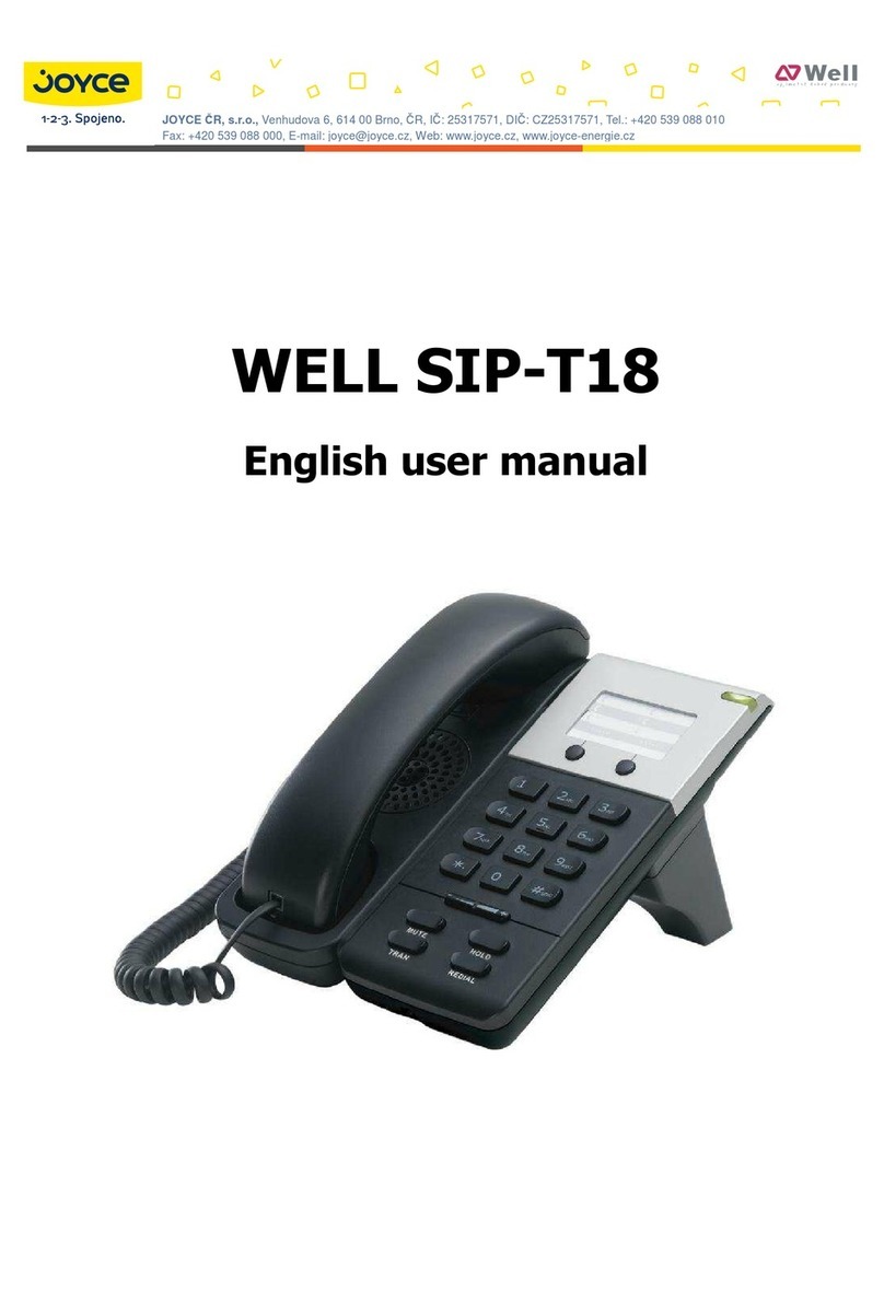 JOYCE WELL SIP-T18 User manual