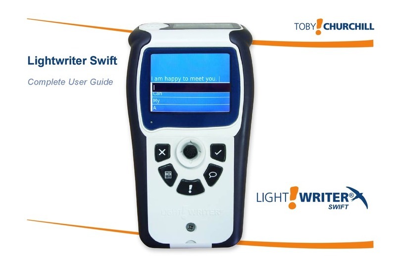 Toby Churchill Lightwriter Swift User manual