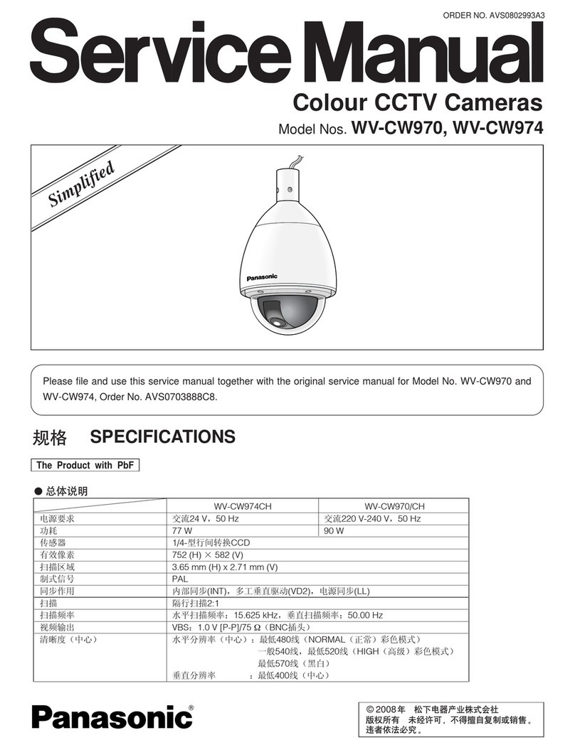 Panasonic WV-CW970 User manual