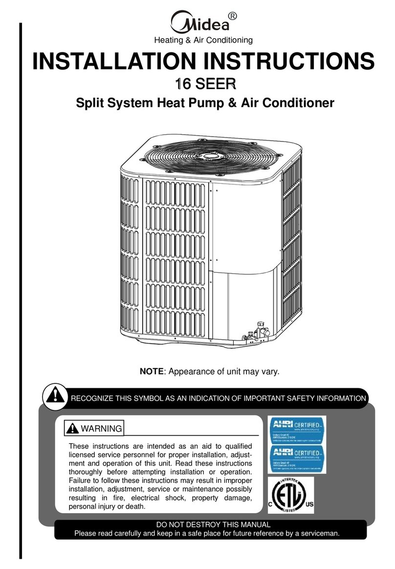 Midea 16 SEER User manual
