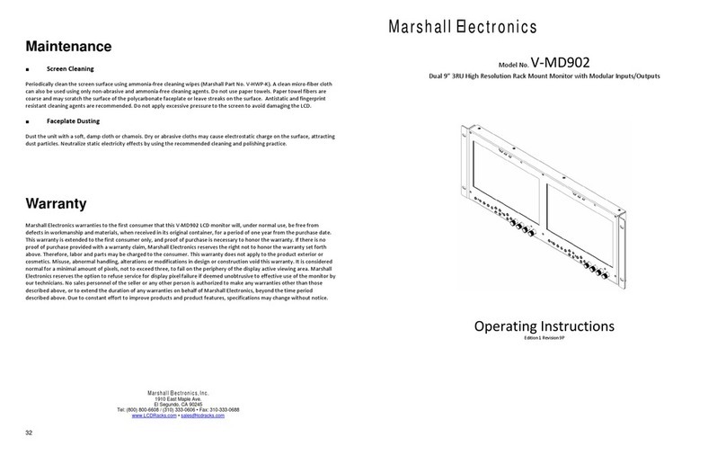 Marshall Electronics V-MD902 User manual
