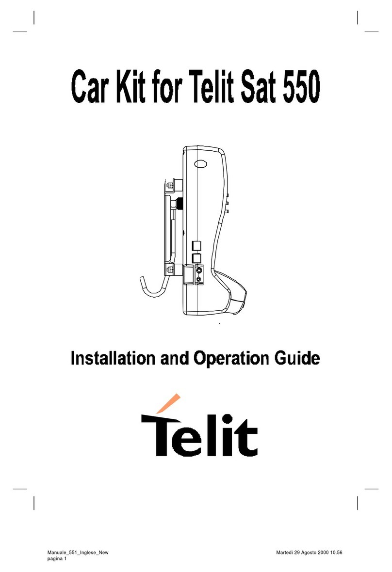 Telit Wireless Solutions Sat 550 Installation and operation guide