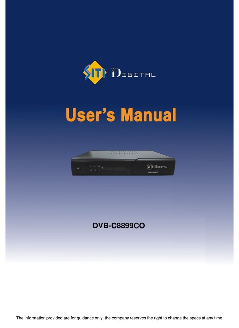 Siti Digital DVB-C8899CO user manual